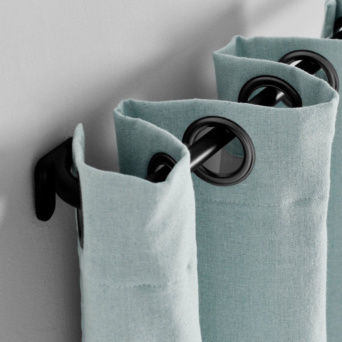Insulated Grommet Blackout Faux Linen Window Curtain Panel - Image 12