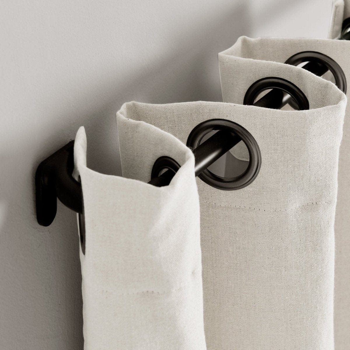 Insulated Grommet Blackout Faux Linen Window Curtain Panel - Image 22