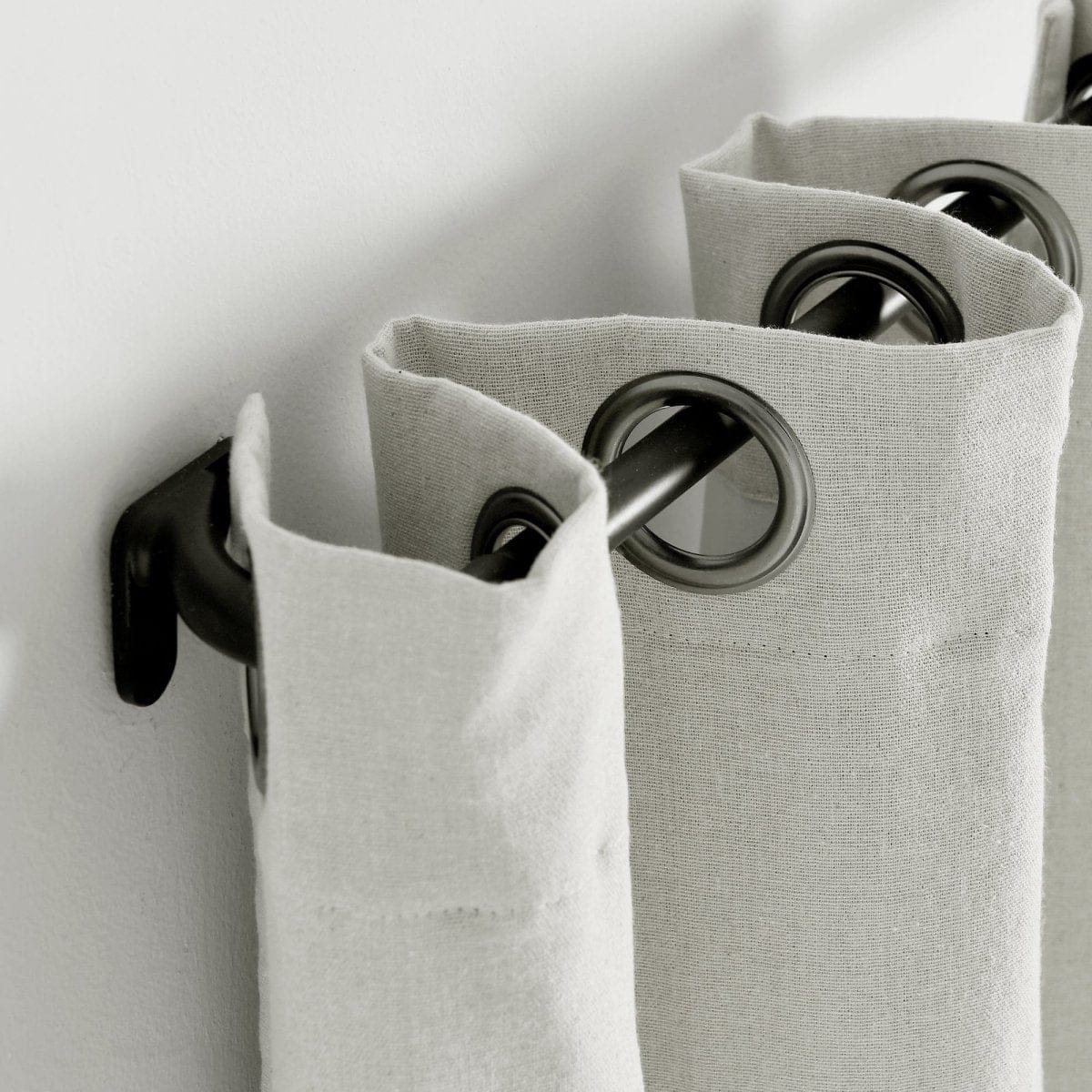 Insulated Grommet Blackout Faux Linen Window Curtain Panel - Image 29
