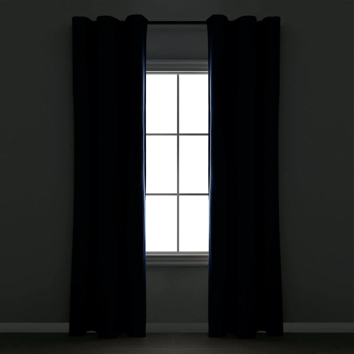 Insulated Grommet Blackout Faux Linen Window Curtain Panel - Image 5