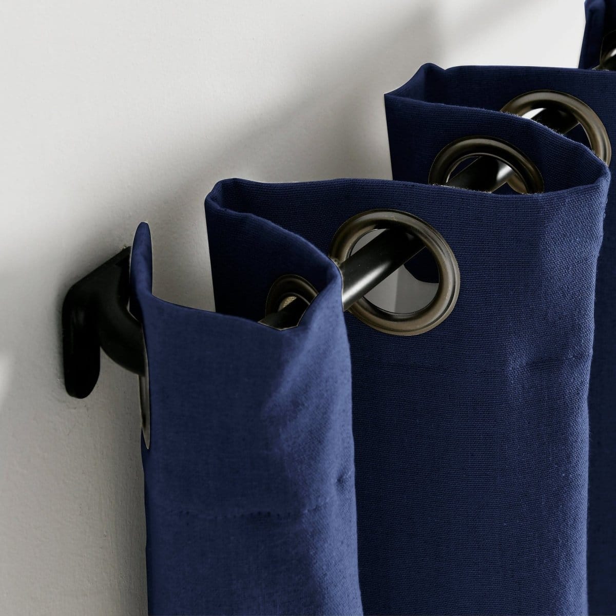 Insulated Grommet Blackout Faux Linen Window Curtain Panel - Image 7