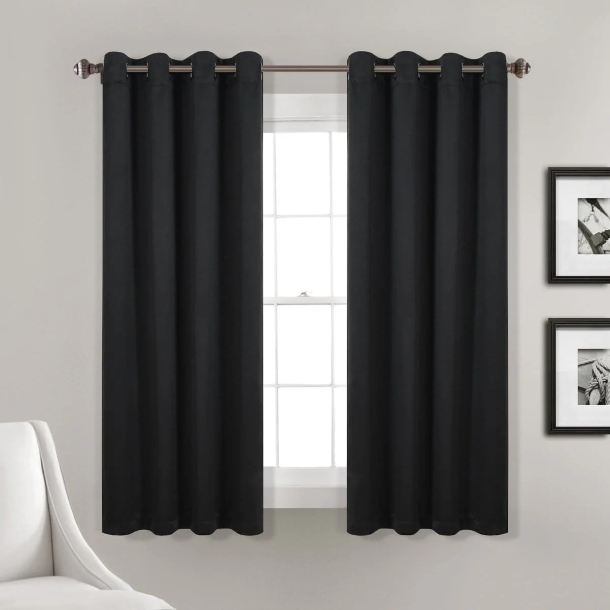 Insulated Grommet Blackout Window Curtain Panel Set - Image 16