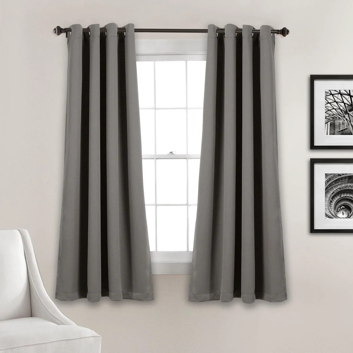 Insulated Grommet Blackout Window Curtain Panel Set - Image 2