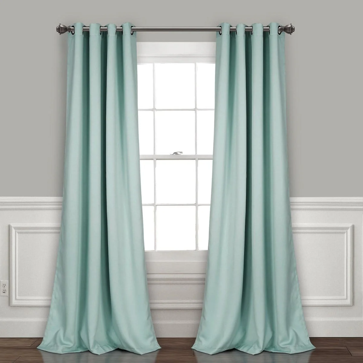 Insulated Grommet Blackout Window Curtain Panel Set - Image 55
