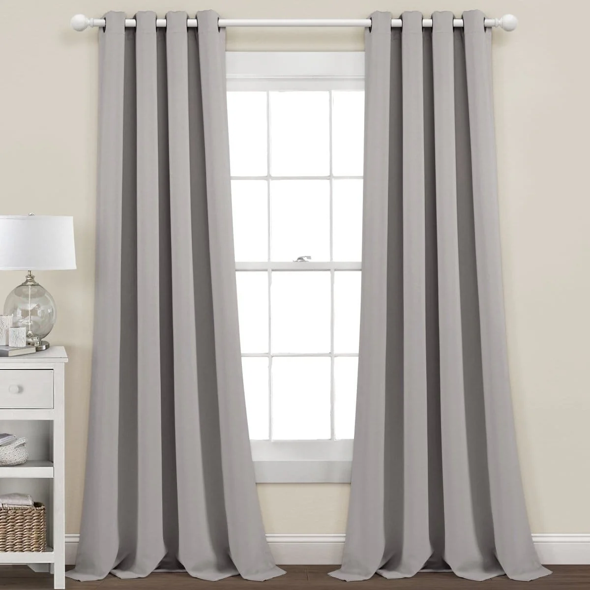 Insulated Grommet Blackout Window Curtain Panel Set - Image 59