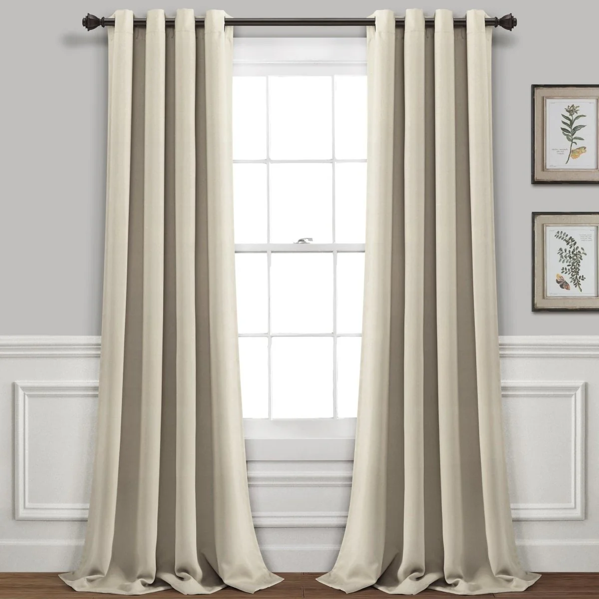 Insulated Grommet Blackout Window Curtain Panel Set - Image 67
