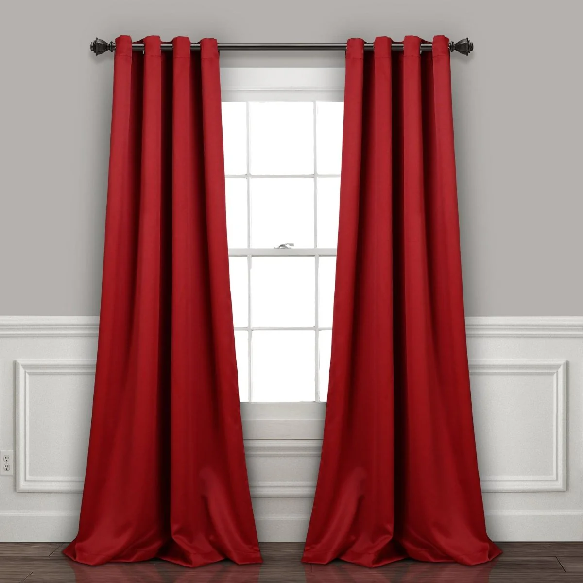 Insulated Grommet Blackout Window Curtain Panel Set - Image 73