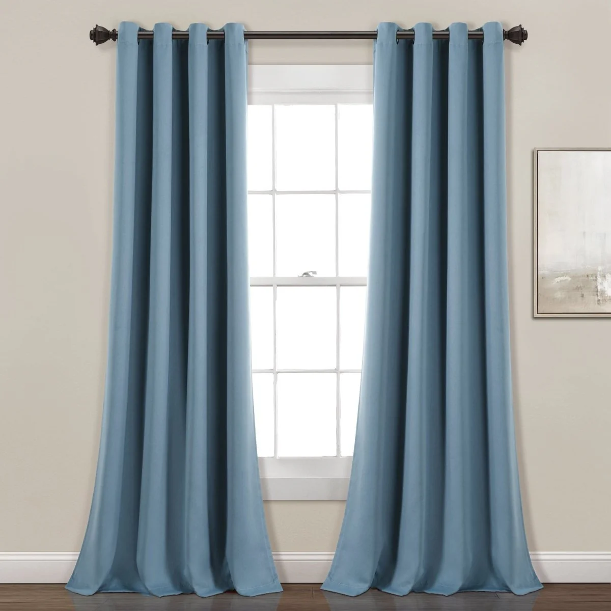 Insulated Grommet Blackout Window Curtain Panel Set - Image 78