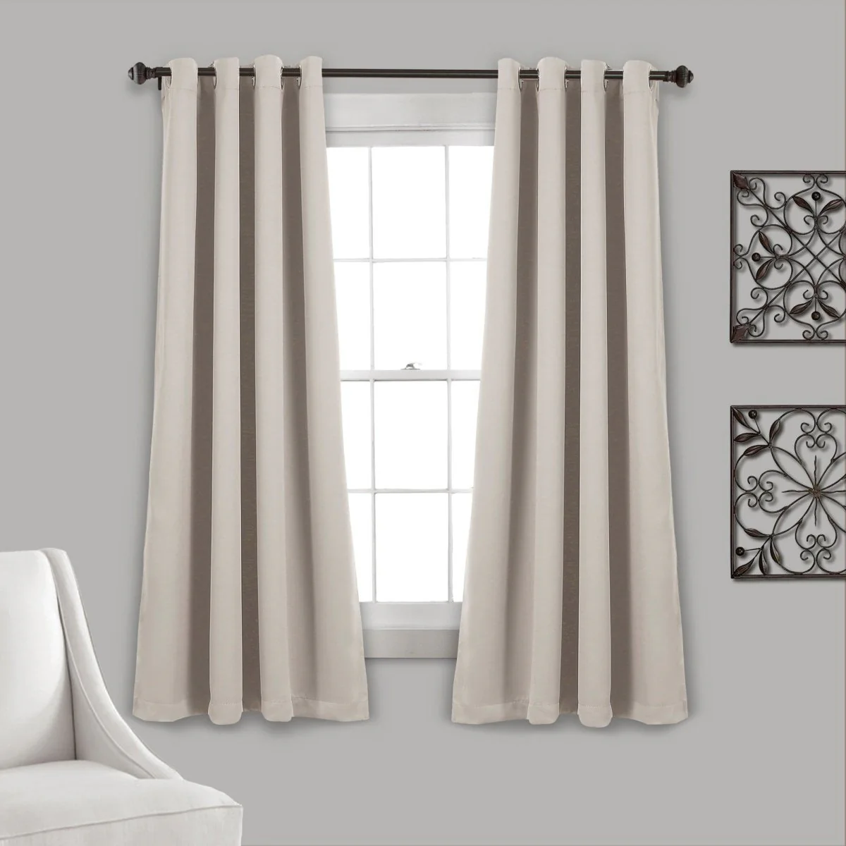 Insulated Grommet Blackout Window Curtain Panel Set - Image 8