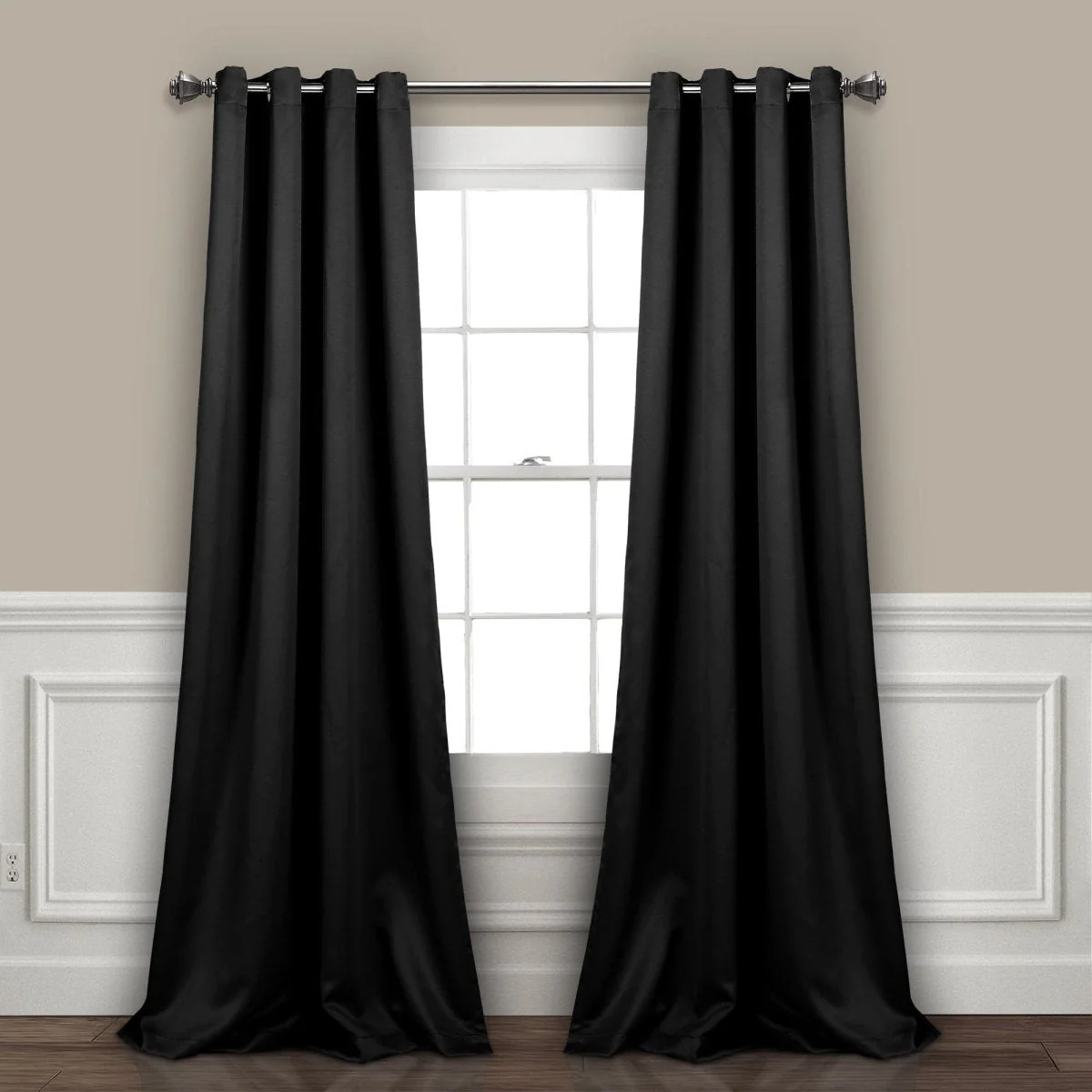 Insulated Grommet Blackout Window Curtain Panel Set - Image 84