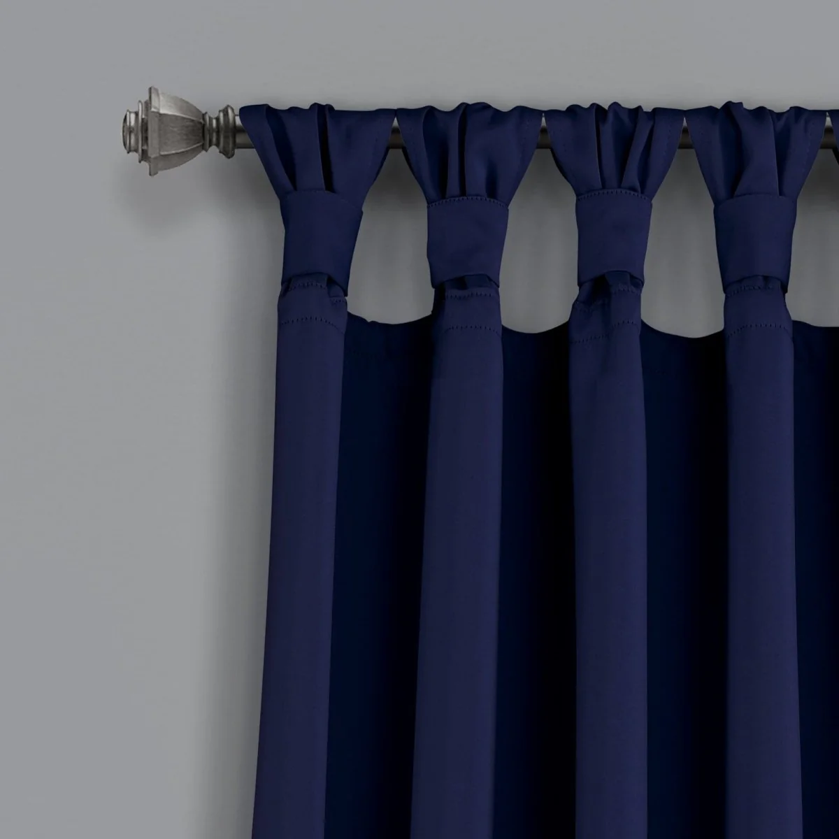 Insulated Knotted Tab Top Blackout Window Curtain Panel Set - Image 12