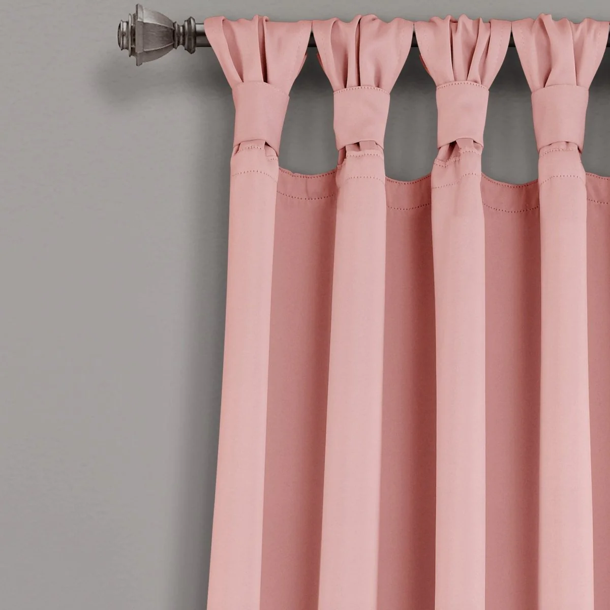 Insulated Knotted Tab Top Blackout Window Curtain Panel Set - Image 13