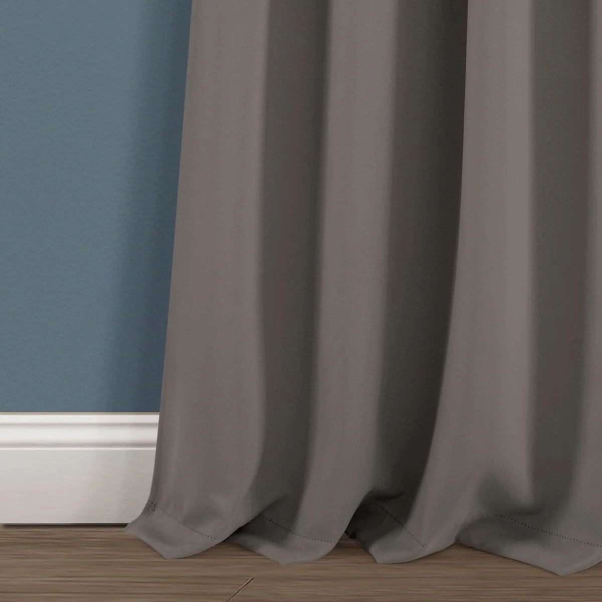 Insulated Knotted Tab Top Blackout Window Curtain Panel Set - Image 19