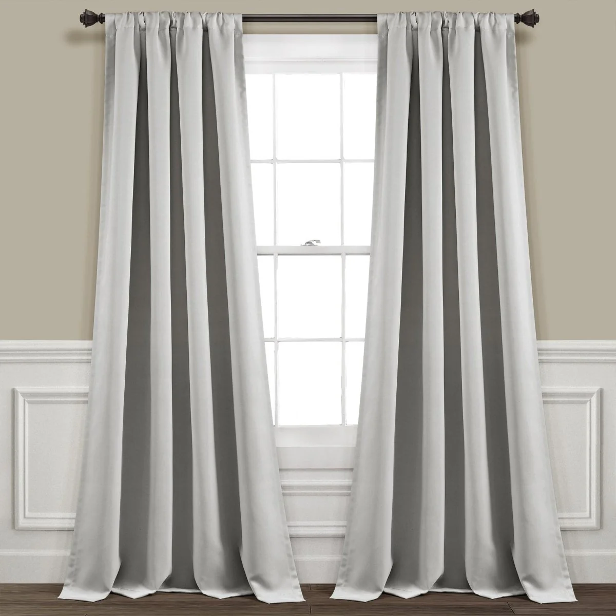 Insulated Rod Pocket Blackout Curtain Panel Set - Image 2