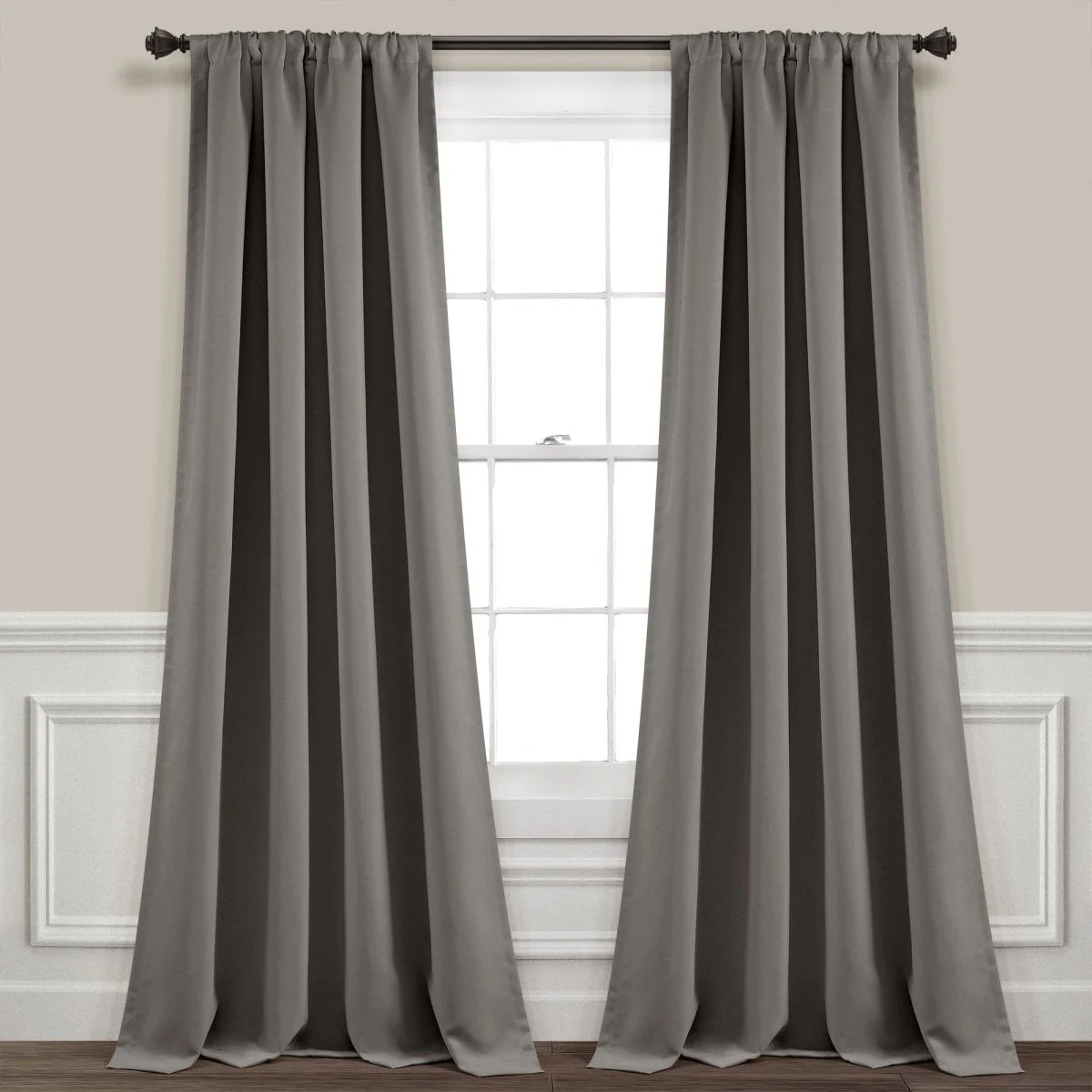 Insulated Rod Pocket Blackout Curtain Panel Set - Image 3