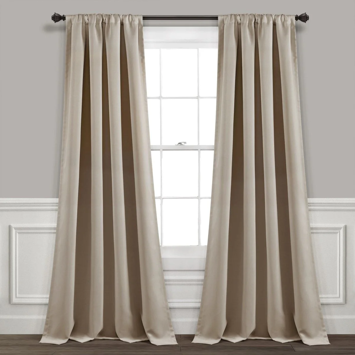 Insulated Rod Pocket Blackout Curtain Panel Set - Image 4