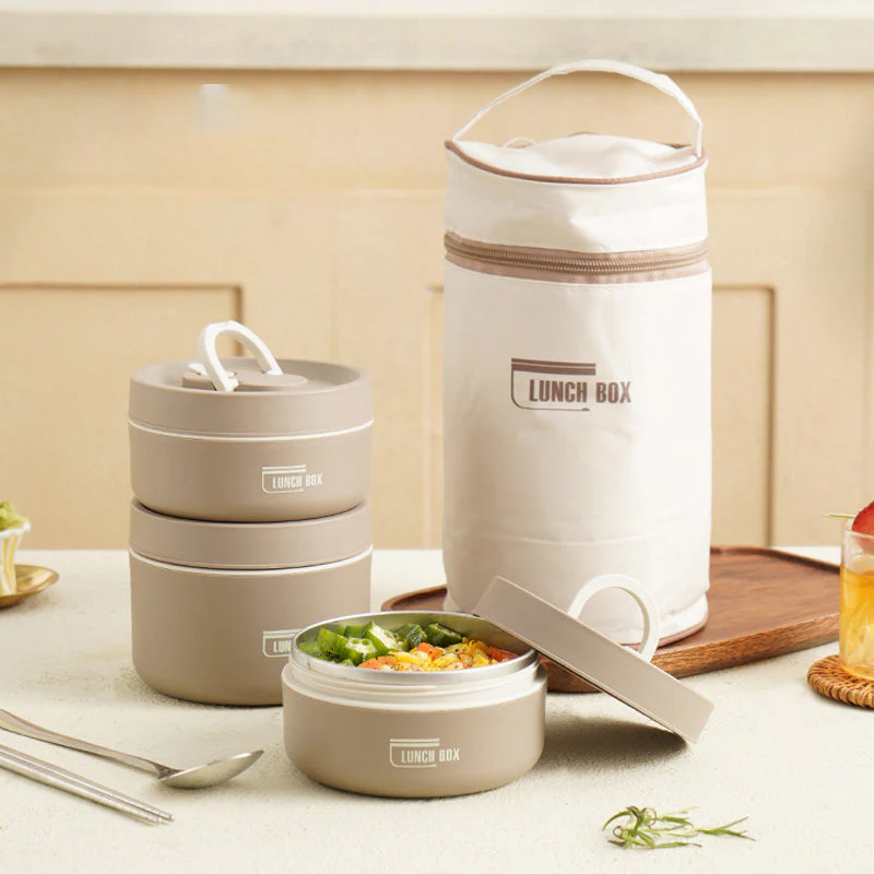Insulated Stainless Steel Lunch Box Leakproof Thermal Food Container with Bag - Image 10