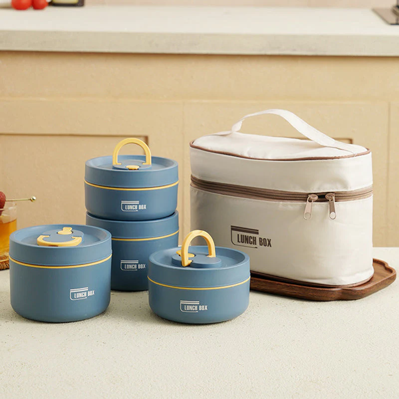 Insulated Stainless Steel Lunch Box Leakproof Thermal Food Container with Bag - Image 2
