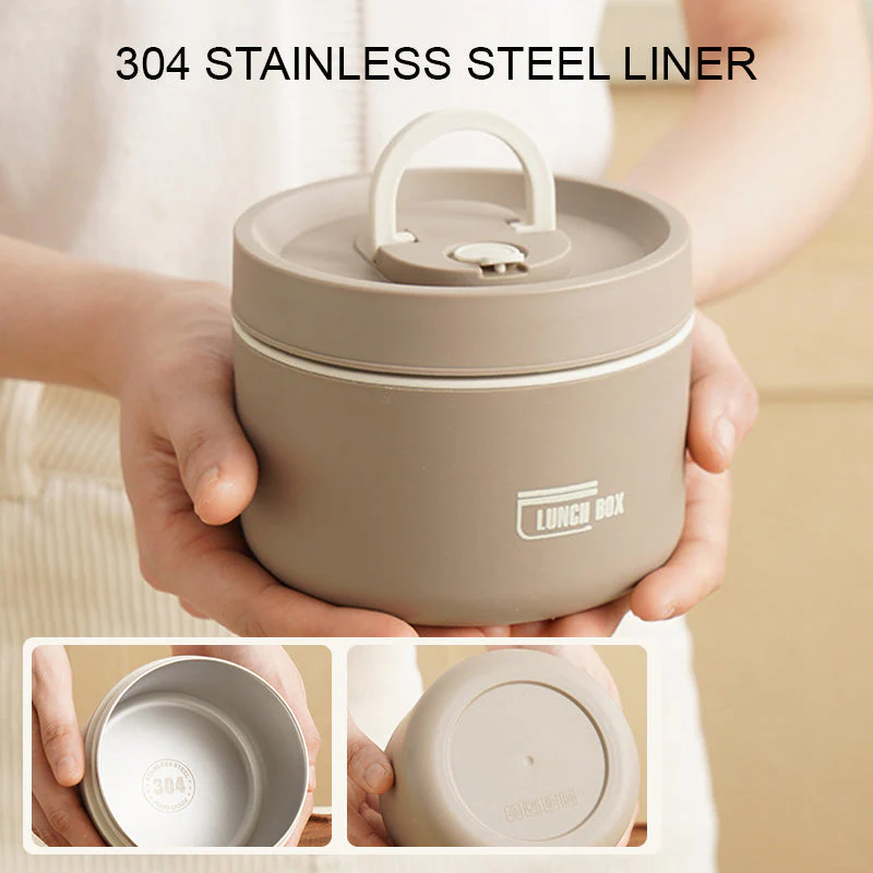 Insulated Stainless Steel Lunch Box Leakproof Thermal Food Container with Bag - Image 3