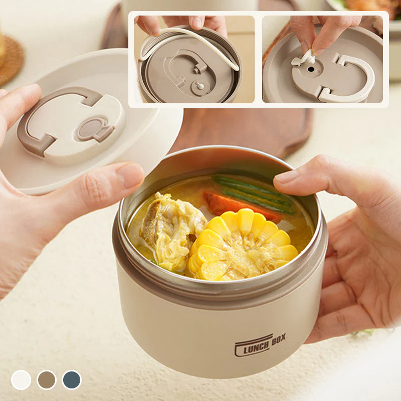 Insulated Stainless Steel Lunch Box Leakproof Thermal Food Container with Bag - Image 7