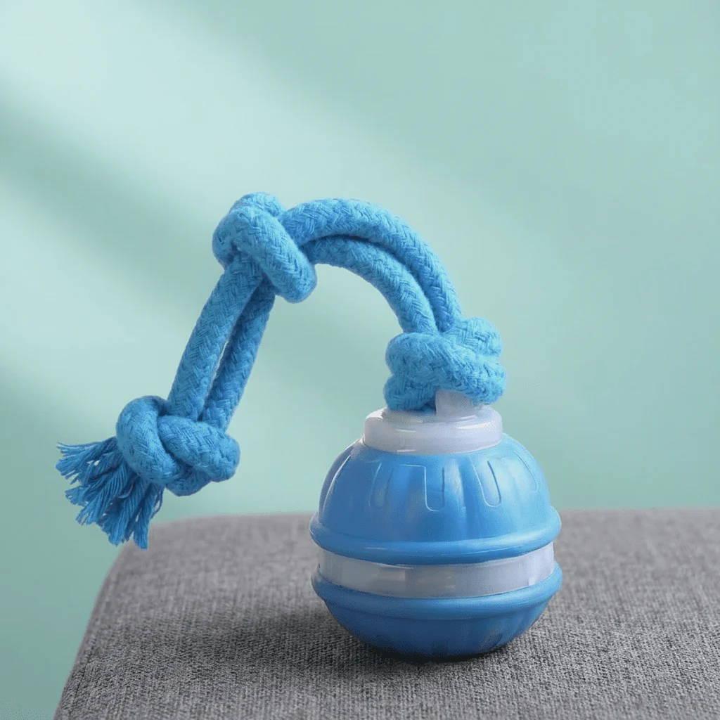 Interactive Dog Toy Motion Sensor Ball with Tug Rope Active Play Toy - Image 3