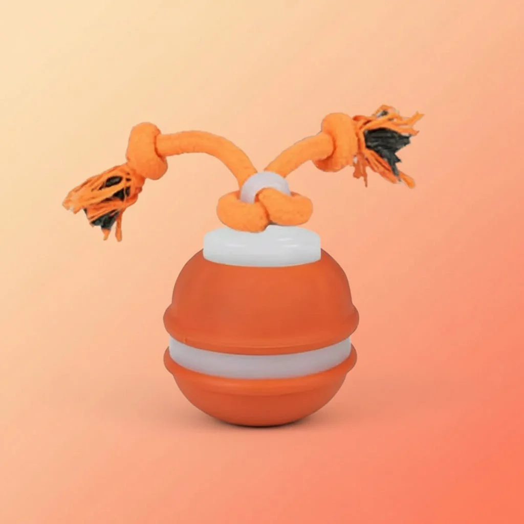 Interactive Dog Toy Motion Sensor Ball with Tug Rope Active Play Toy - Image 7