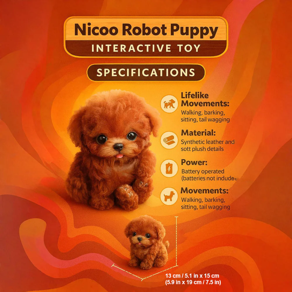 Interactive Robot Puppy Plush Toy Walking Dog with Barking - Image 3