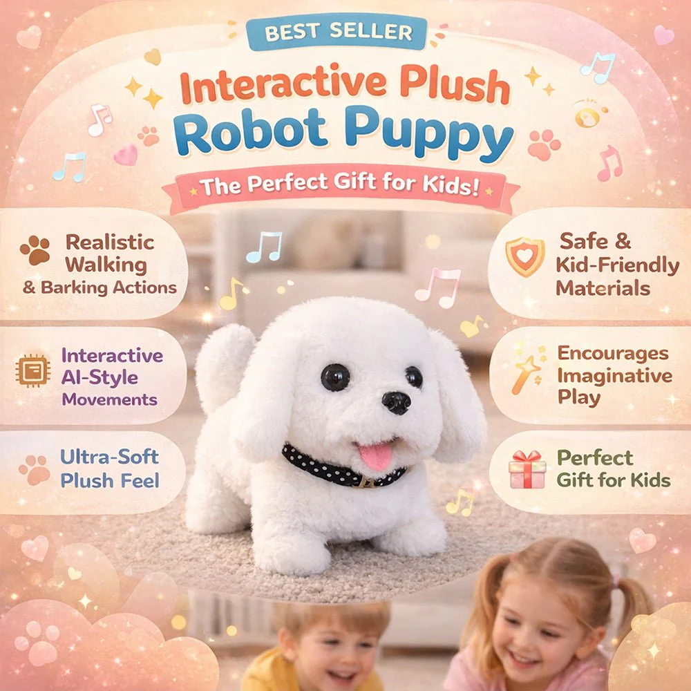 Interactive Robot Puppy Toy Realistic Walking Dog with Sounds - Image 3