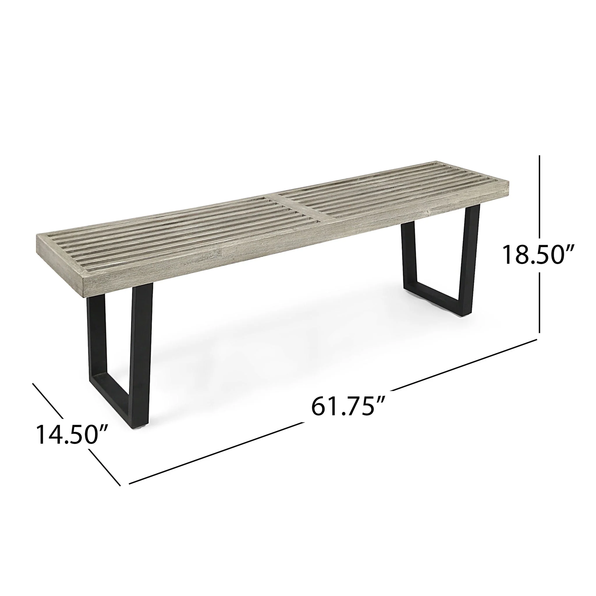 Intrinsic - Outdoor Dining Bench With Slat Top - Image 5