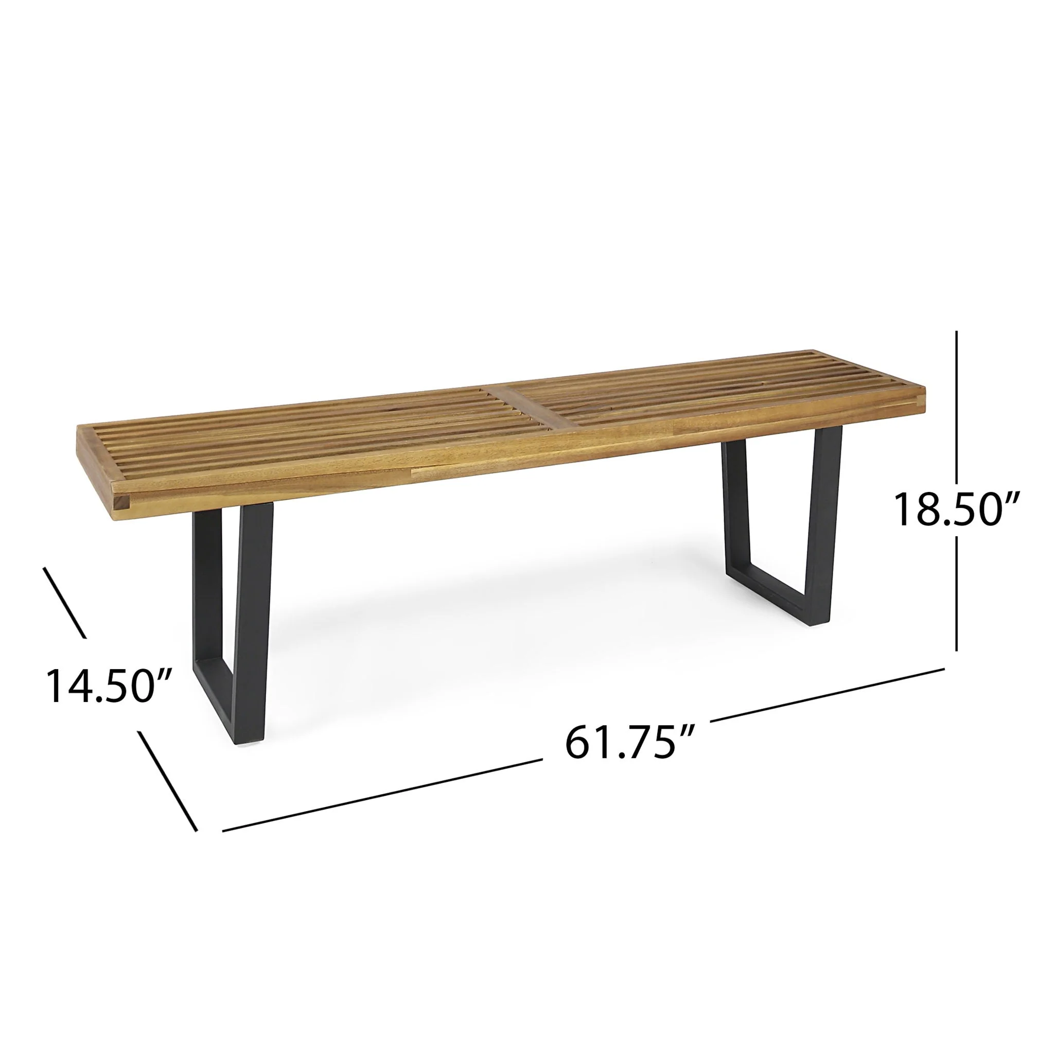 Intrinsic - Outdoor Dining Bench With Slat Top - Image 6