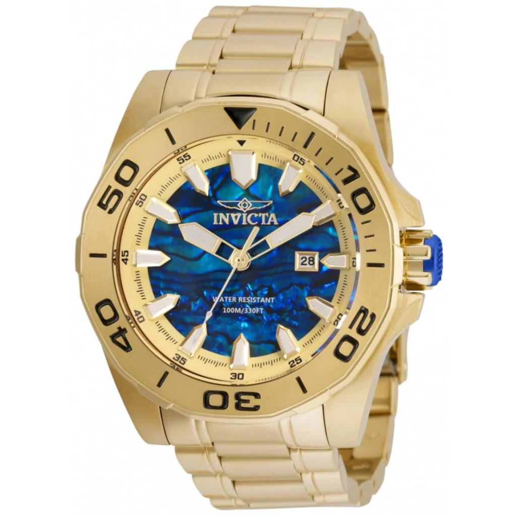 Invicta 48mm Pro Diver Quartz Abalone Dial Bracelet Watch - Image 2