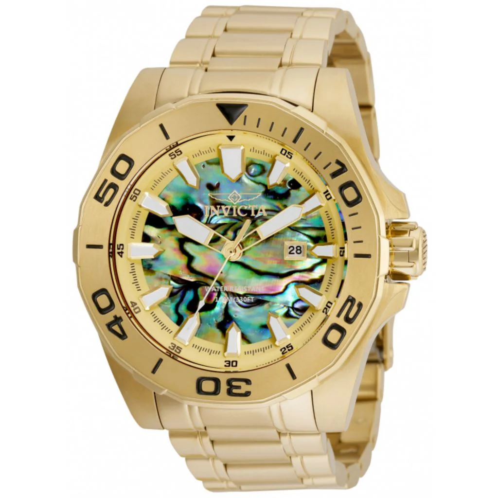 Invicta 48mm Pro Diver Quartz Abalone Dial Bracelet Watch - Image 3