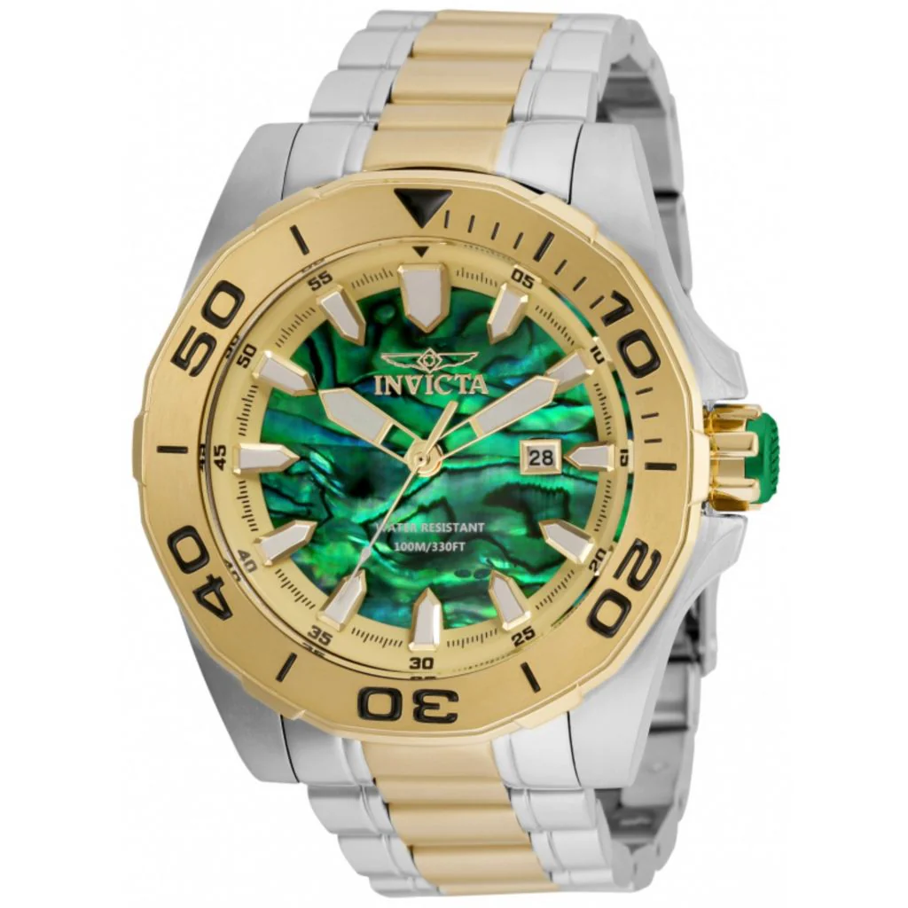 Invicta 48mm Pro Diver Quartz Abalone Dial Bracelet Watch - Image 4