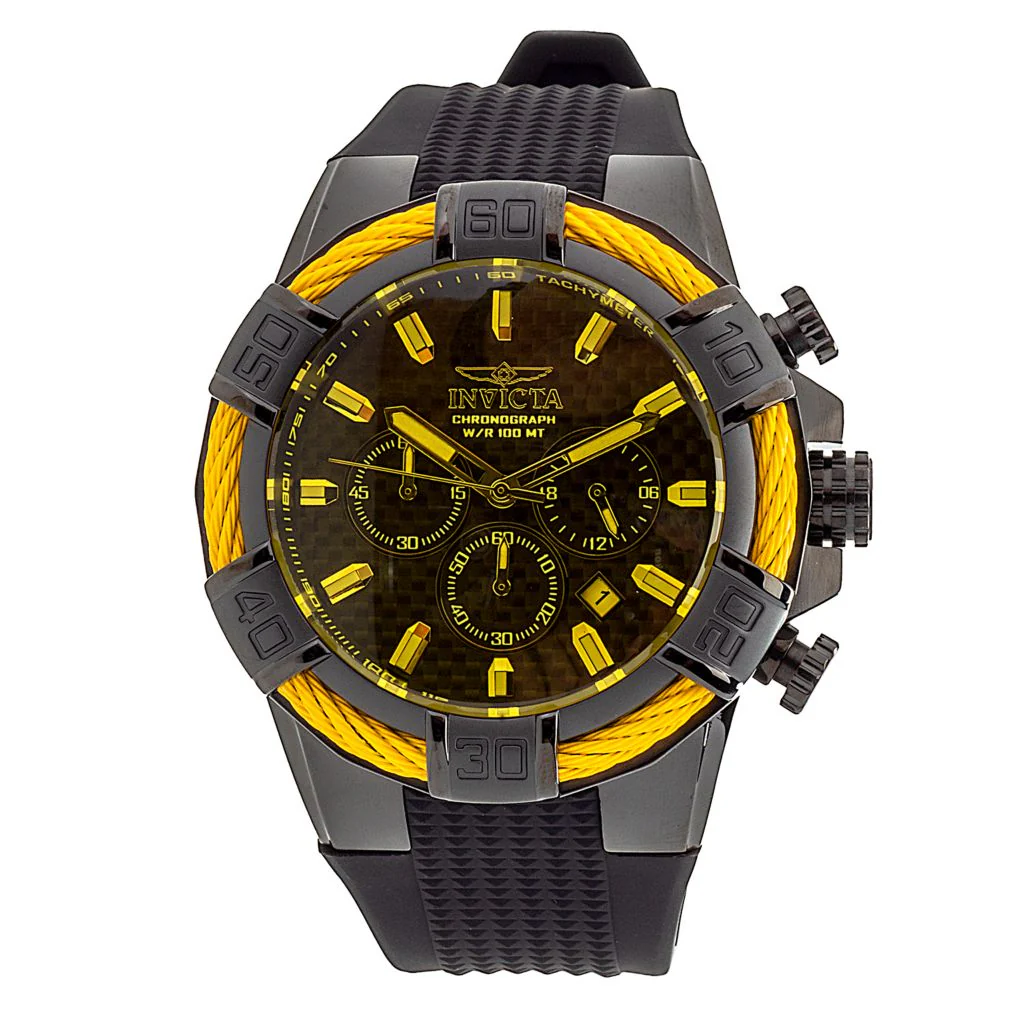 Invicta Bolt Radar 52Mm Quartz Chrono Carbon Fiber Strap Watch - Image 3