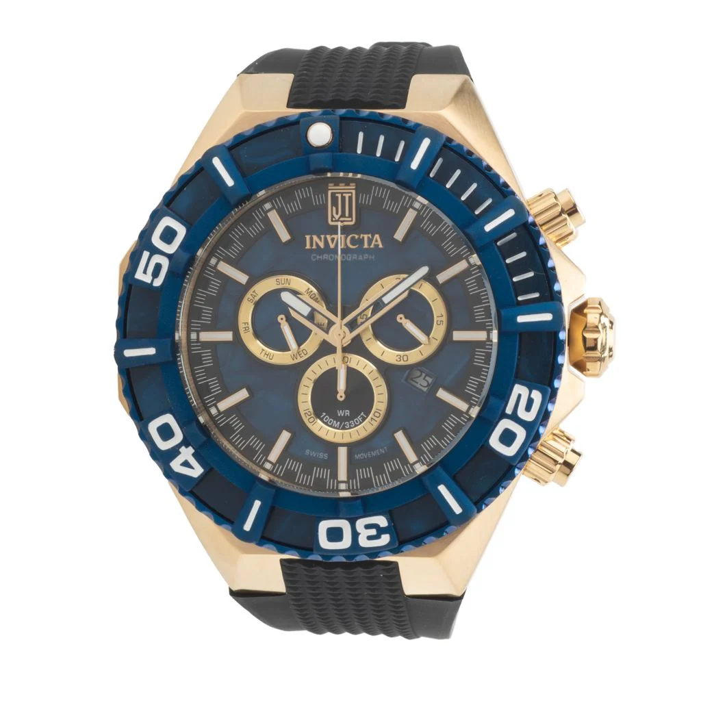 Invicta Jason Taylor 60mm Swiss Quartz Chronograph Strap Watch - Image 3