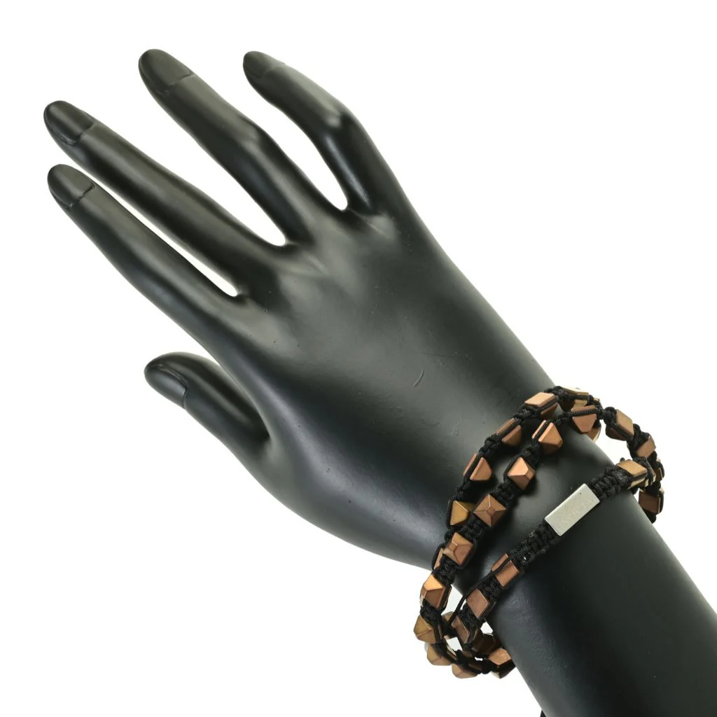 Invicta Jewelry Men's Hematite Adjustable Wrap Bracelet - Image 2