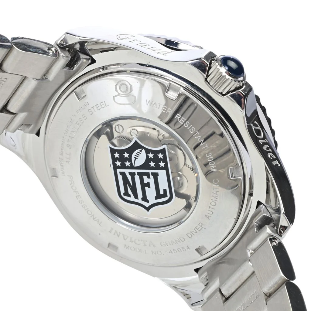 Invicta NFL Grand Diver 47mm Auto Watch SSteel Bracelet - Image 2