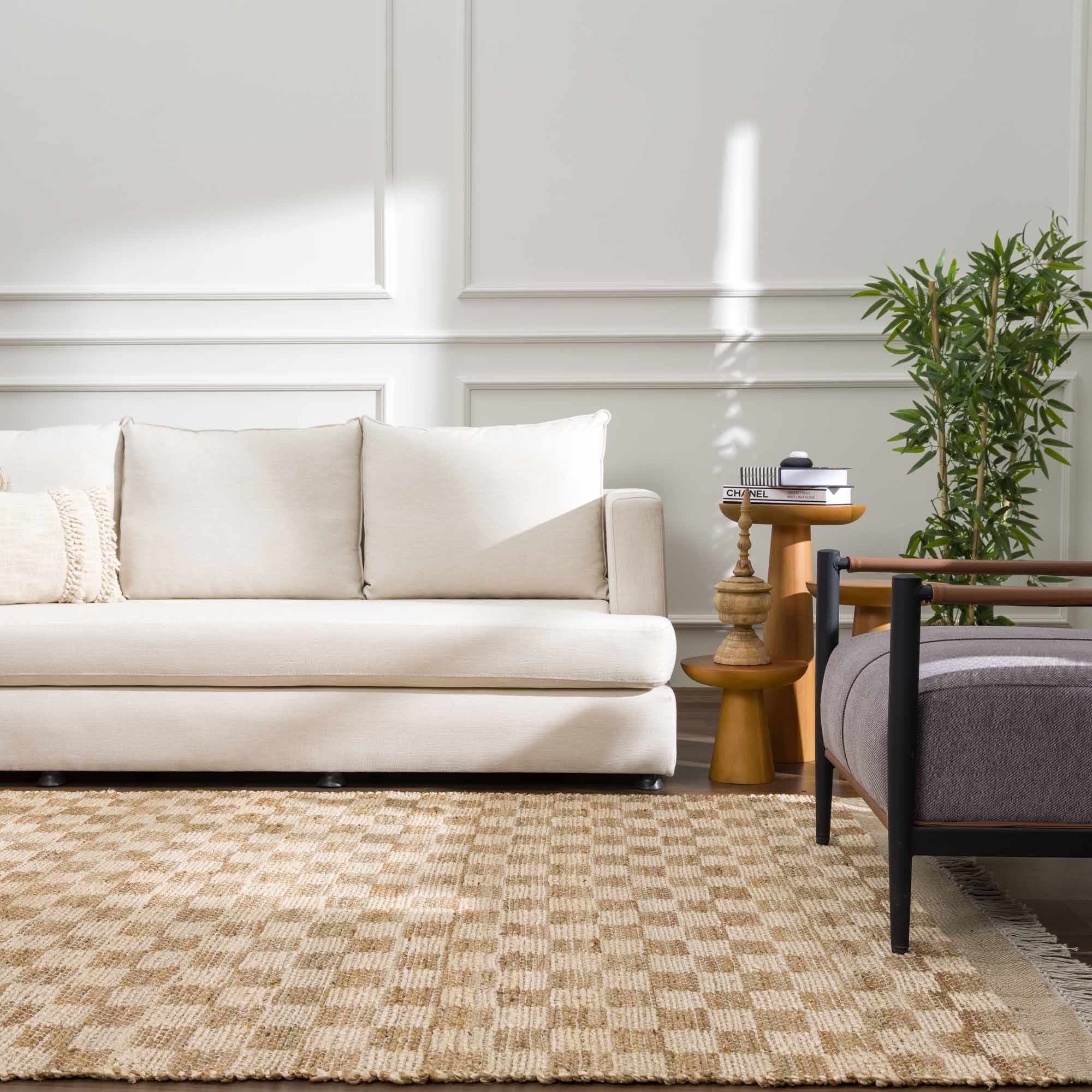 Ionut Checkered Jute Area Rug - Image 20