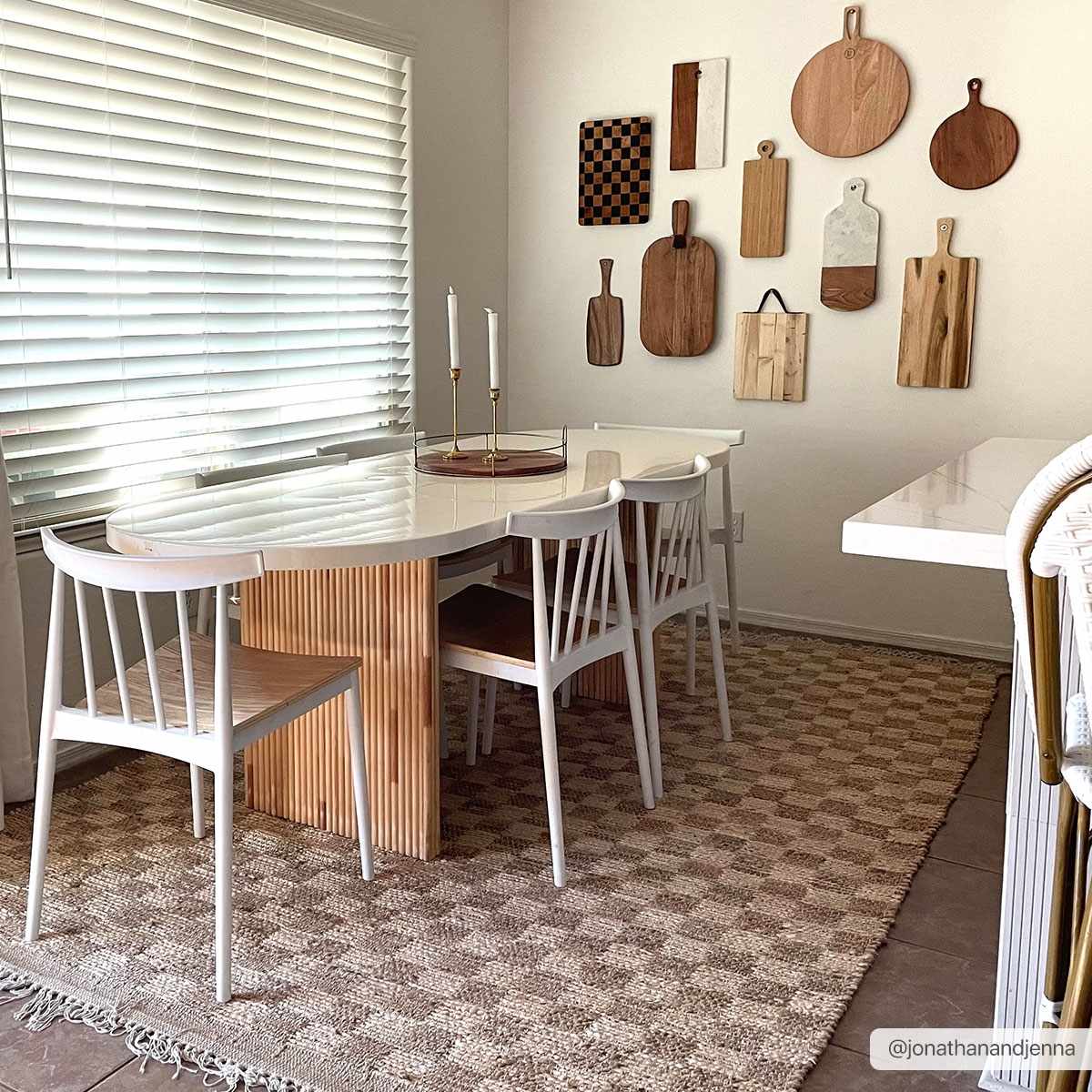 Ionut Checkered Jute Area Rug - Image 3