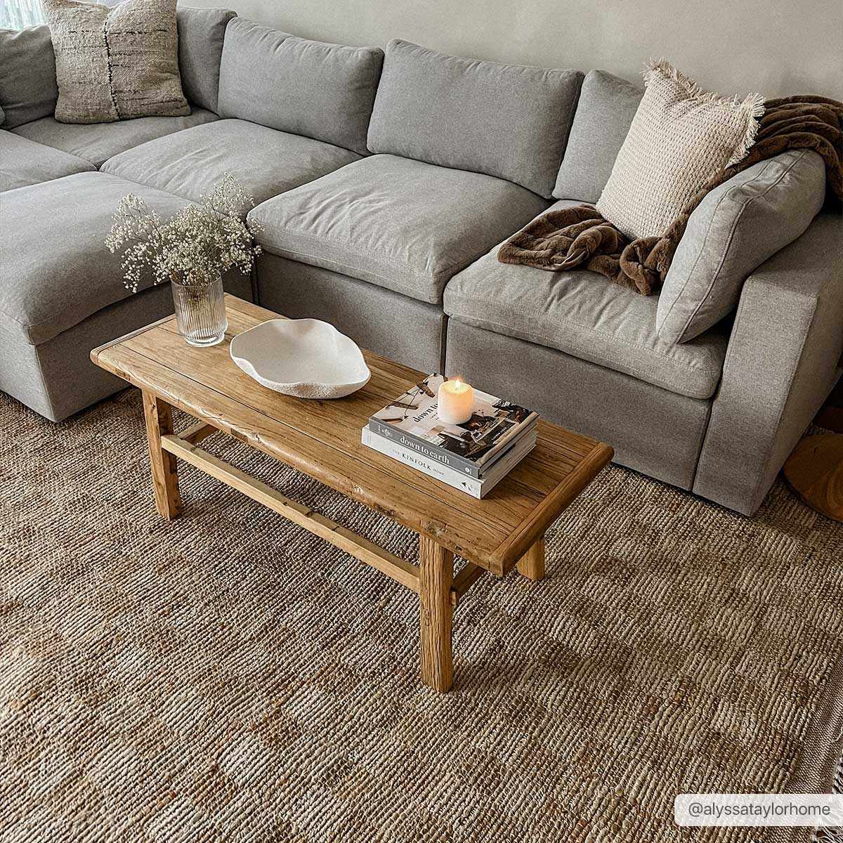 Ionut Checkered Jute Area Rug - Image 6
