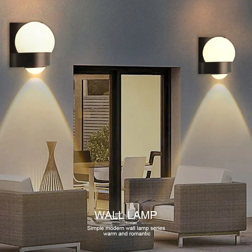 IP66 Waterproof LED Wall Light 8W Outdoor Indoor Lamp for Porch Balcony - Image 2