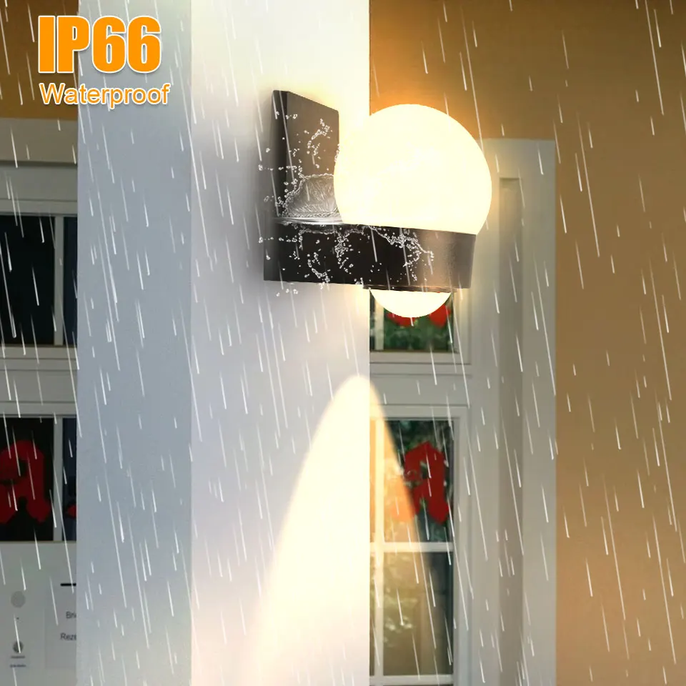IP66 Waterproof LED Wall Light 8W Outdoor Indoor Lamp for Porch Balcony - Image 3