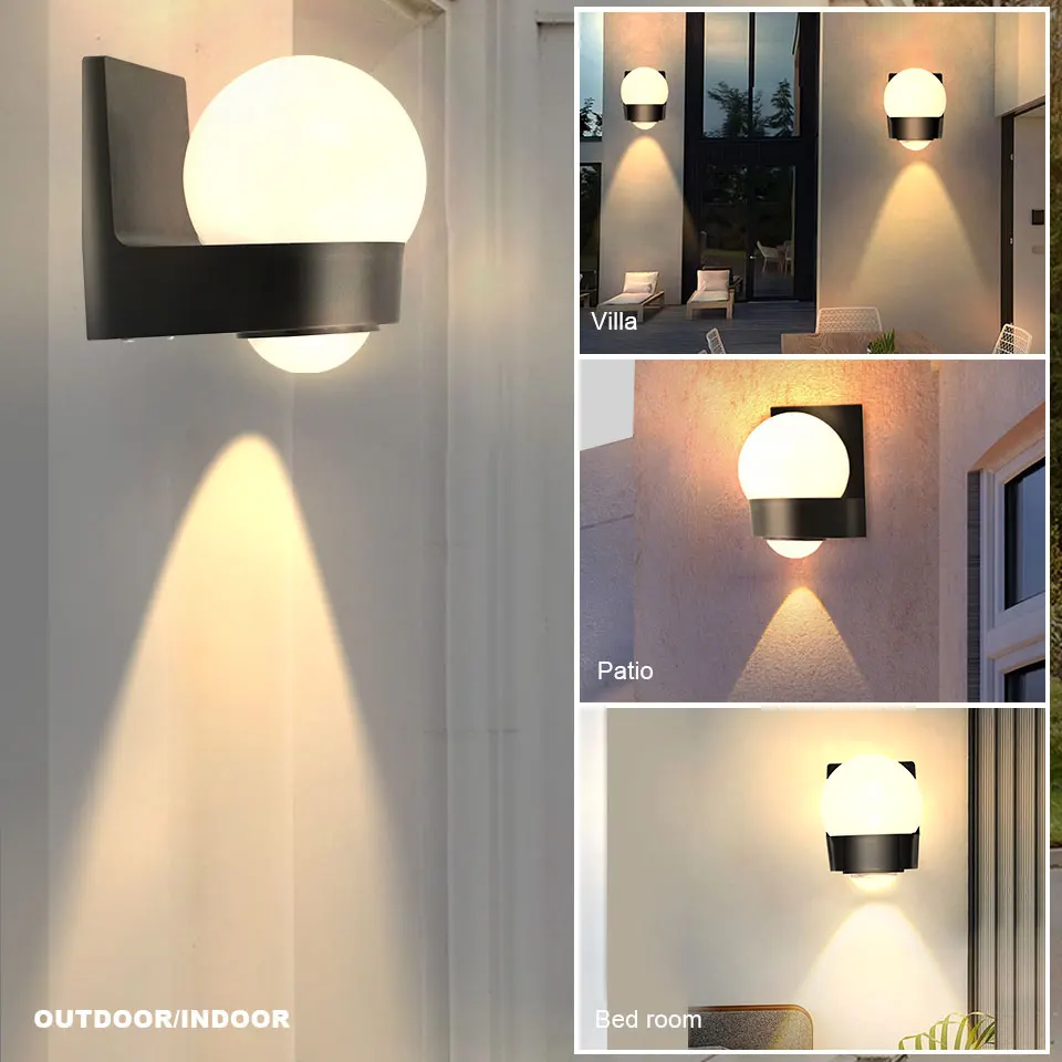 IP66 Waterproof LED Wall Light 8W Outdoor Indoor Lamp for Porch Balcony - Image 6