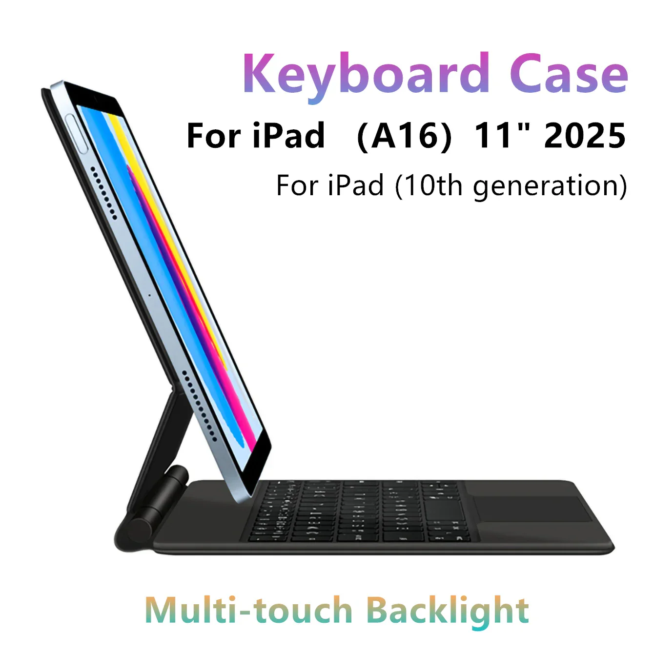 iPad 11 Inch Keyboard Case A16 10th/11th Gen Backlit Magic Smart Cover - Image 2