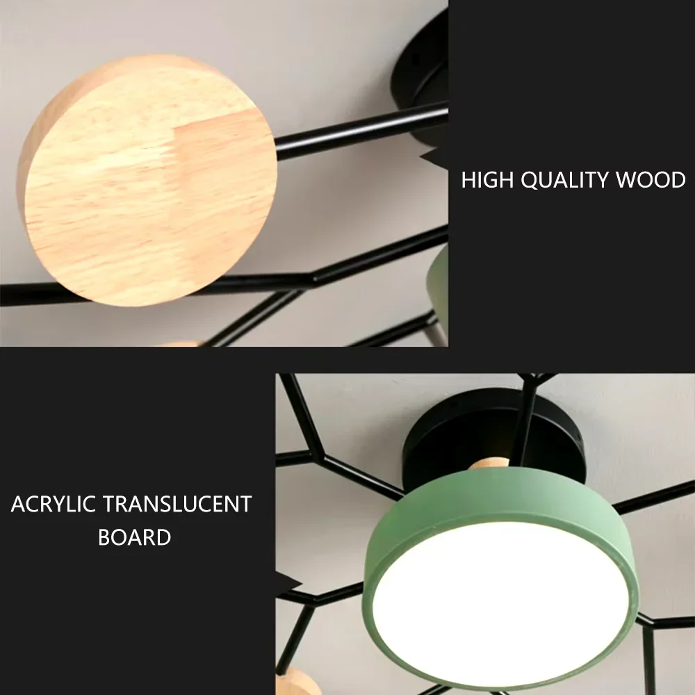 IRALAN LED Ceiling Chandelier 3-Color Pendant Light for Bedroom Living Room Hotel - Image 7