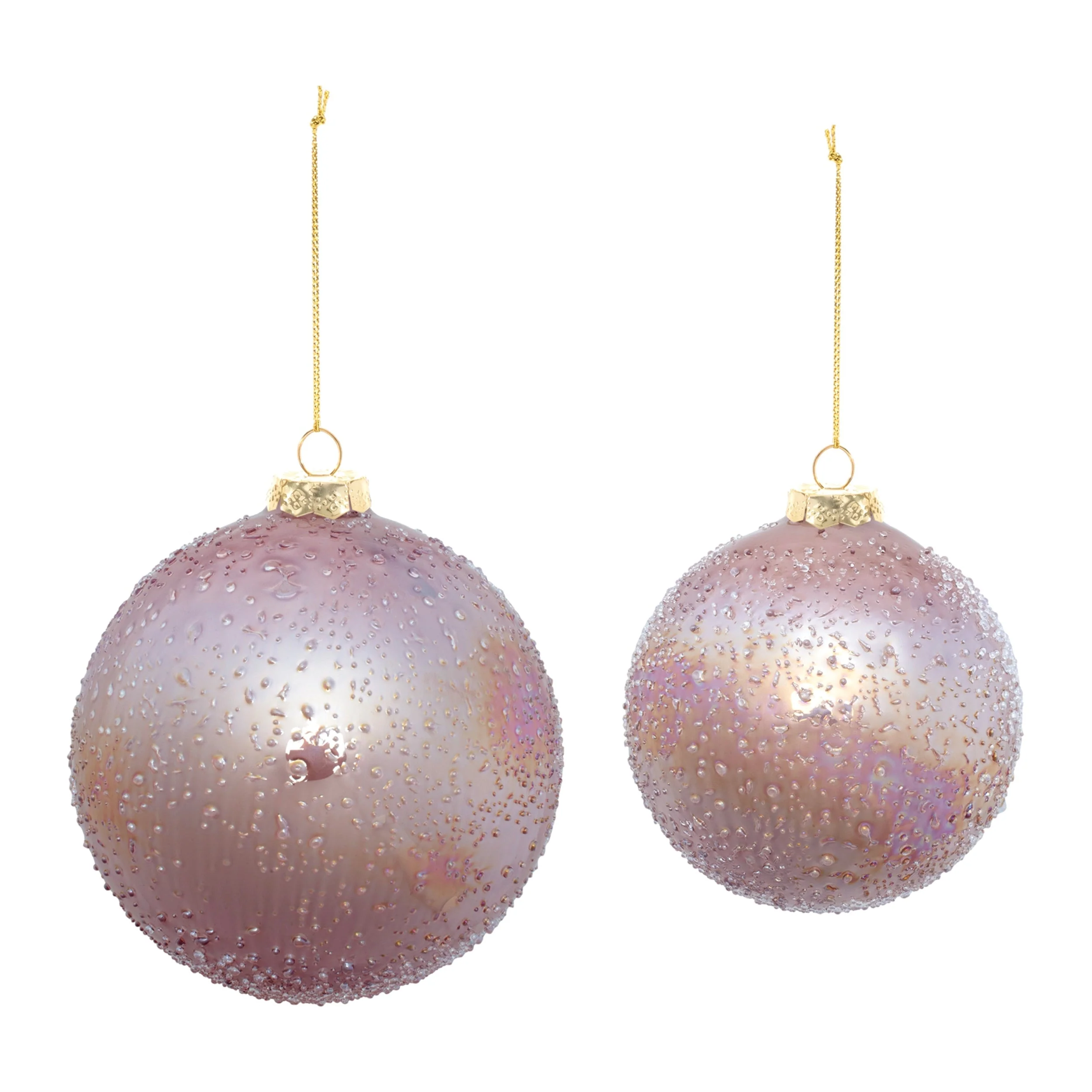 Iridescent Beaded Glass Ornament (Set of 4) - Image 2