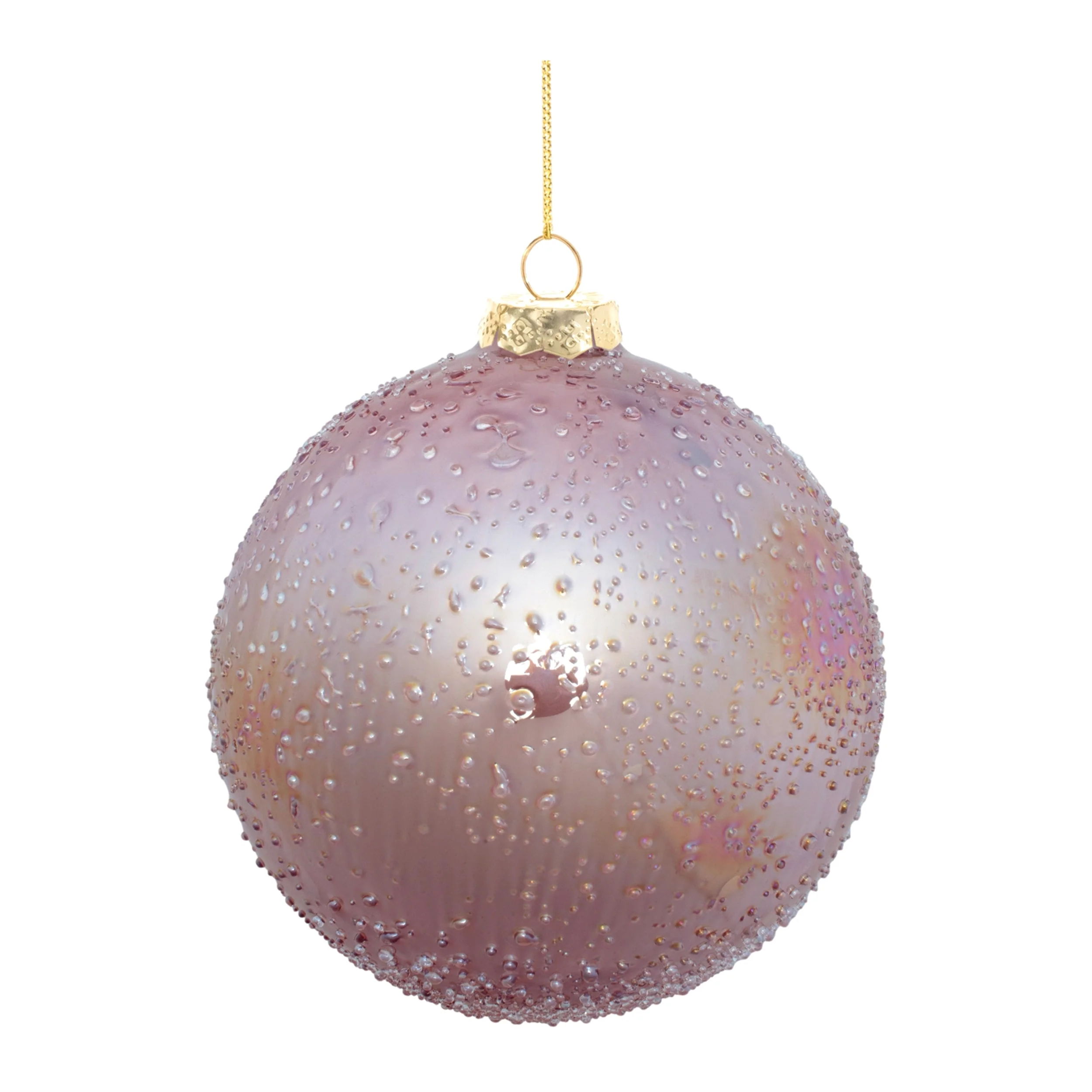 Iridescent Beaded Glass Ornament (Set of 4) - Image 3