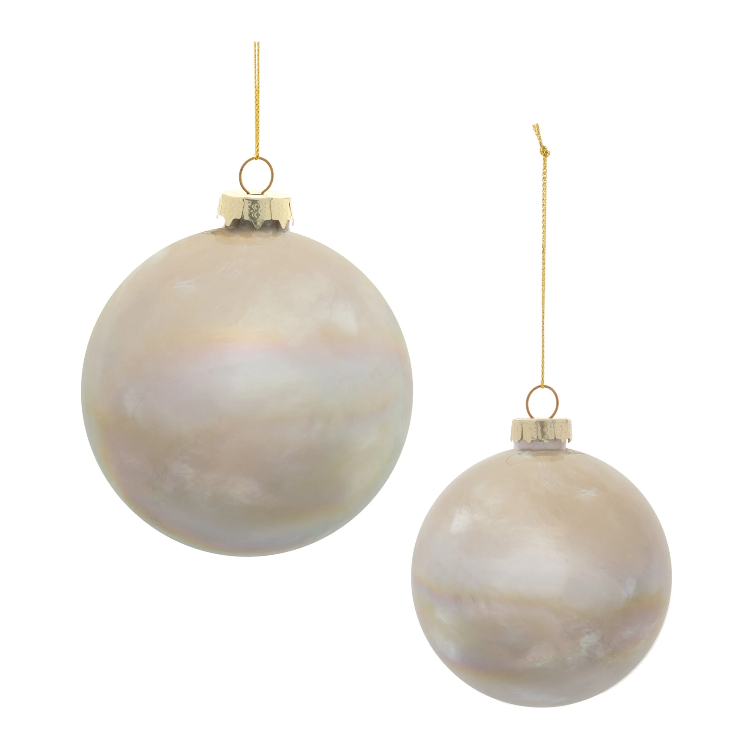Iridescent Cloudy Glass Ornament (Set of 6) - Image 6