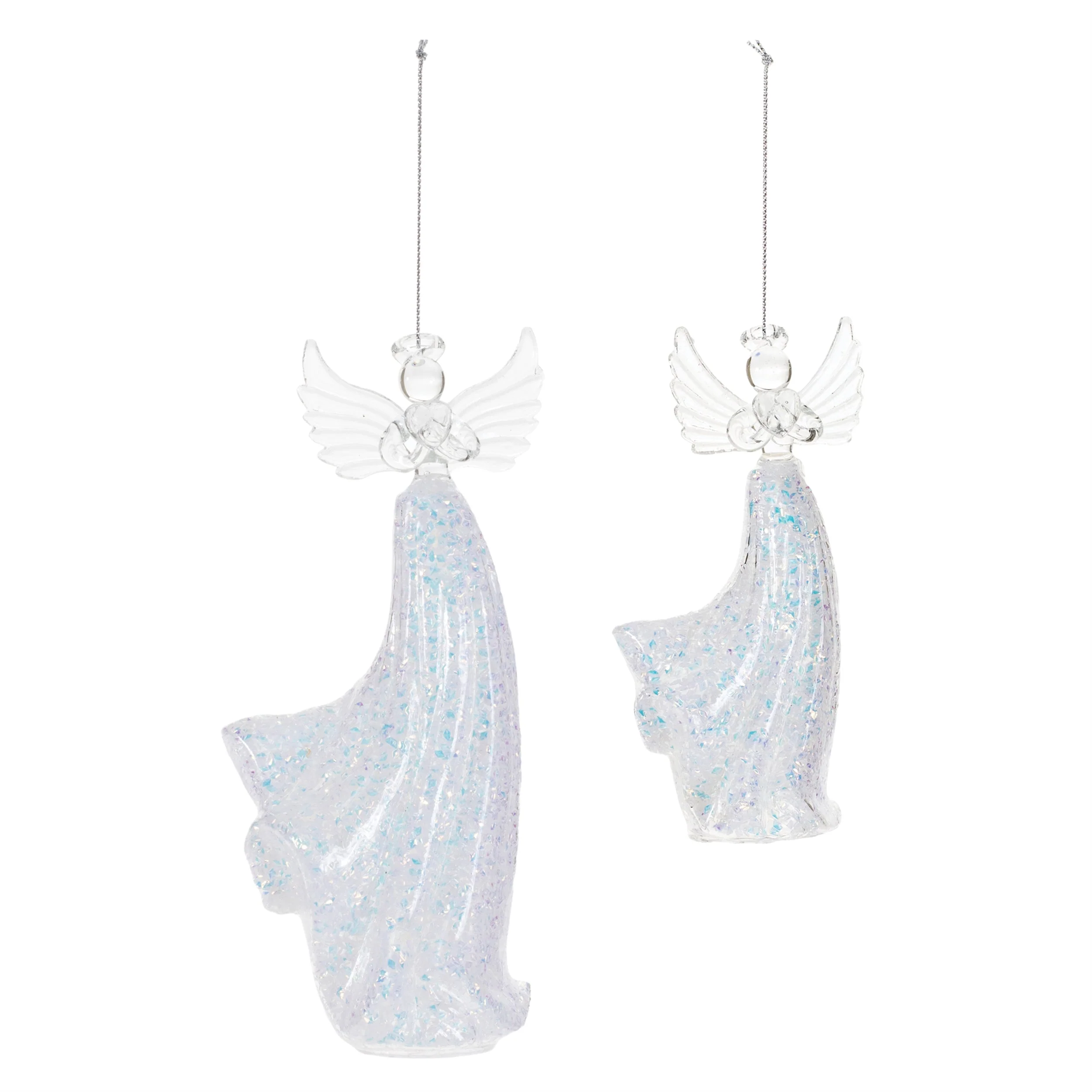 Iridescent Glass Angel Ornament (Set of 6) - Image 2