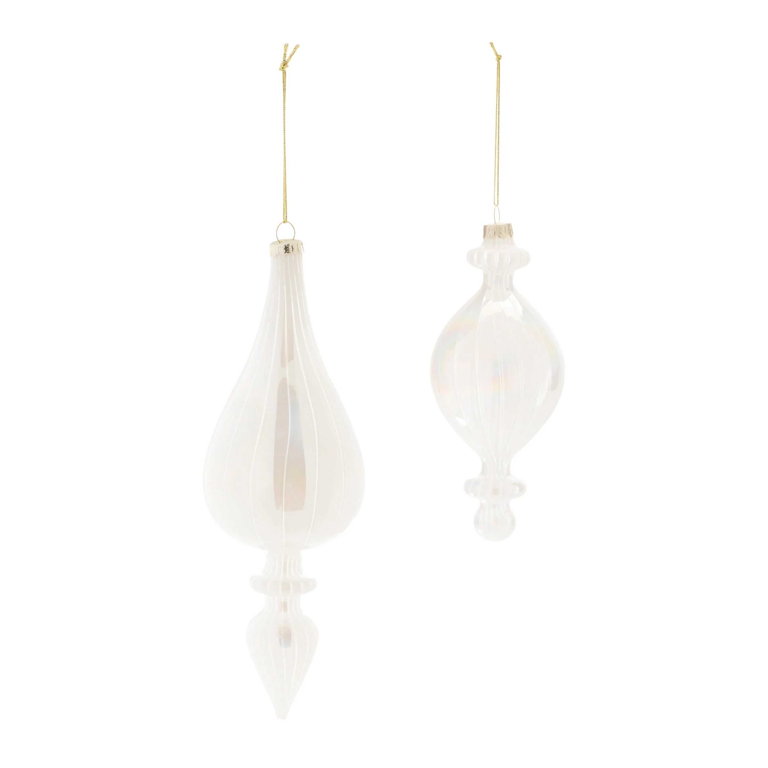 Iridescent Glass Finial Ornament (Set of 6) - Image 2